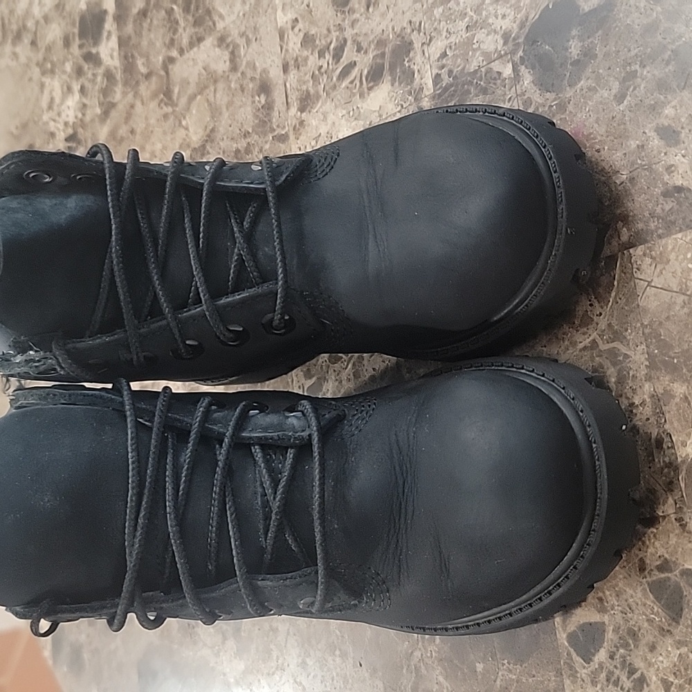 Timberland Kid's TD Premium 6-Inch Waterproof Boots Shoes - black Nubuck Sz. 10 - Picture 7 of 11